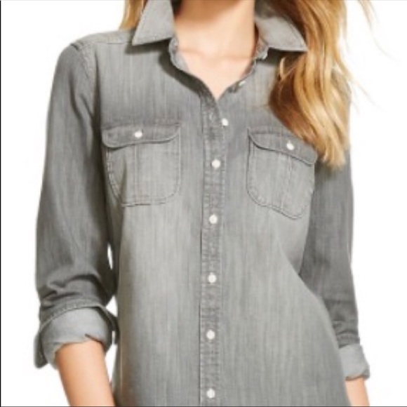 Merona Tops - Gray Denim Button Down